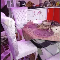 میزناهارخوری سفیدجنس  پارچه مخمل|میز و صندلی غذاخوری|آستارا, |دیوار