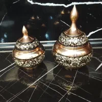 قندان مسی قلمه زنی