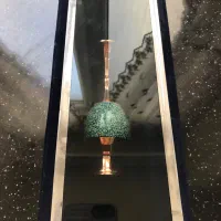 گلدان مسی فیروزه کاری با جعبه نوی نو|صنایع دستی و سایر لوازم تزئینی|تهران, نیروی هوایی (پیروزی)|دیوار