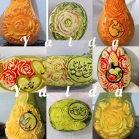 حکاکی هندوانه و کدو و میوه ارایی و سفارش کیک|خدمات پذیرایی، مراسم|گلپایگان, |دیوار