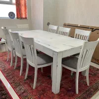 میز ناهارخوری ۸ نفره. تمام. چوب|میز و صندلی غذاخوری|شیراز, زرهی|دیوار
