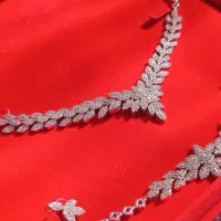 سرویس لاکچری نقره آبکاری طلا سفید