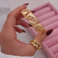 دستبند و انگشتر طلا روس