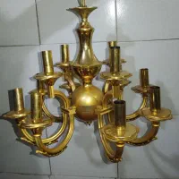 لوستر برنجی ابکاری طلا