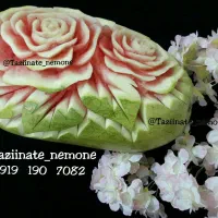 حکاکی هندوانه ومیوه آرایی شب یلدا|خدمات پذیرایی، مراسم|محمدیه-قزوین, |دیوار