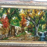 تابلو کوچه باغ کد11 دستبافت و برجسته