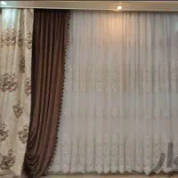 دو عدد والان پرده   کرم و قهوه ای