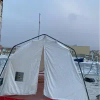 چادر ۱۲نفره اسکلت فلزی همراه با بخاری هیزمی تاشو