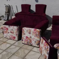 مبل ۷ نفره سالم سالم بدون پارگی وچراغ گاز|مبلمان خانگی و میز عسلی|شاهین دژ, |دیوار