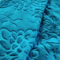 پتو گلبافت طرح گل برجسته تک رنگ - کله غازی|رختخواب، بالش، پتو|گنبد کاووس, |دیوار