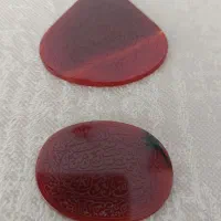 دو عدد نگین عقیق یمن حکاکی شده خیلی قدیمی