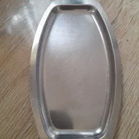 ۲عدد دیس استیل قدیمی  ۱۰عدد قاشق چنگال