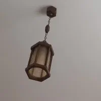 لوستر تک شاخه چوبی