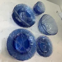 سرویس۶نفره دورالکس آبی(فرانسه)کاملانو-مناسب جهیزیه