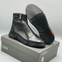 (کفش بابک ترکان)نیم بوت تمام چرم زیره لاستیک شمس