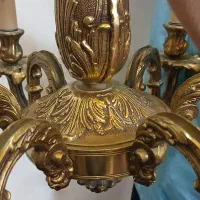 دو عدد لوستر برنز ۶ و ۸ شاخه|لوستر و چراغ آویز|تهران, حکیمیه|دیوار