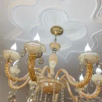 لوستر ۸شاخه کریستالی|لوستر و چراغ آویز|تبریز, |دیوار