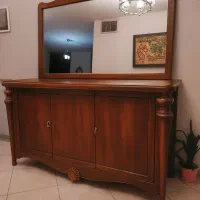 کنسول و آینه چوب طبیعی