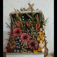 دو عدد باکس گل خشک زیبا تنوع بالا گل