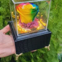 باکس چرمی موزیکال گل رز جاودان اسپیناس رز کد ۹۳|گل و گیاه طبیعی|تهران, میدان ولیعصر|دیوار