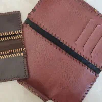 کیف پول چرم طبیعی دست دوز و کیف کمری
