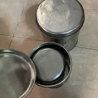 بانکه سه تایی استیل قدیمی|ظروف نگهدارنده، پلاستیکی، یک‌بارمصرف|رشت, لاکانی|دیوار