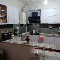 کابینت درب ام دی اف روکش زدم بدنه فلزباجزیره.سینگ