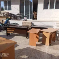 میز مدیریتی و کامپیوتری و قفسه ام دی اف|میز تحریر و کامپیوتر|لنجان, |دیوار