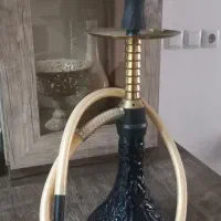 قلیان برنجی مشکی طلایی