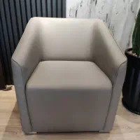 مبل تک نفره چرم طرح دست دوزی