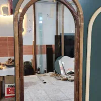 قاب اینه /آینه قدی/قاب چوبی/اینه/قاب دفرمه|آینه|کرج, مجتمع صنفی صنعتی|دیوار