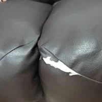 مبل پفکی چرم|مبلمان خانگی و میز عسلی|آبیک, |دیوار