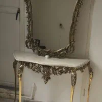 ایینه وشمعدان برنجی بزرگ