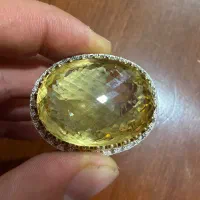 انگشتر سیترین فوق کلکسیونی