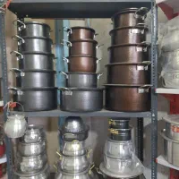 فروش انواع ظرف ظروف روحی آلمینیوم تفلون مس|ظروف پخت‌وپز|دورود, |دیوار