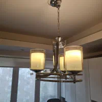 لوستر سه شعله استیل|لوستر و چراغ آویز|تهران, دردشت|دیوار