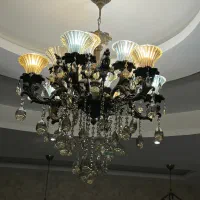 لوستر ۱۲شعله وتک فانتزی|لوستر و چراغ آویز|رشت, گلباغ نماز|دیوار