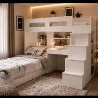 تخت دوطبقه+ میزمطالعه/ قسطی