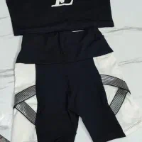 تاپ شرتک سفید سیاه و نقره ای