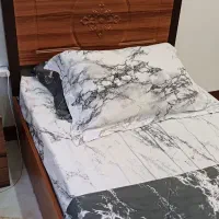 تخت تک نفره طرح چوب