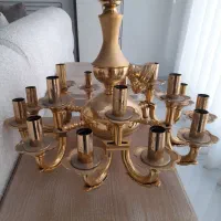 لوستر ۱۸ شاخه اب طلا