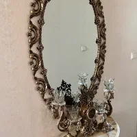 تخت دو نفره ۲*۱۸۰،بوفه،اینه کنسول شمعدان برنزی