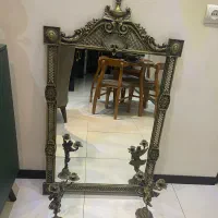 آینه شمعدان برنز قدیمی