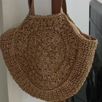 کیف حصیری رافیا ترک|کیف، کفش، کمربند|گرمدره, |دیوار