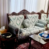 مبل استیل ۹ نفره چوب گردو|مبلمان خانگی و میز عسلی|تهران, حبیب الله|دیوار