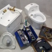 نصب تعمیر شیرالات سینک روشویی فلاشتانک توالت فرنگی