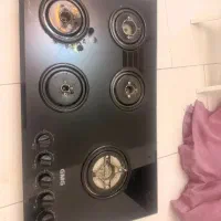 گاز ۵ شعله صفحه ای و هود بیمکث سالم