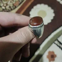 انگشت  نقره عقیق