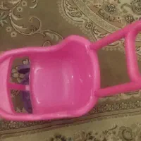 یک عدد کالسکه دخترانه + یک عدد عروسک دخترانه