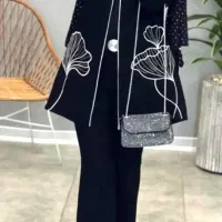 مانتو مشکی رزگلد